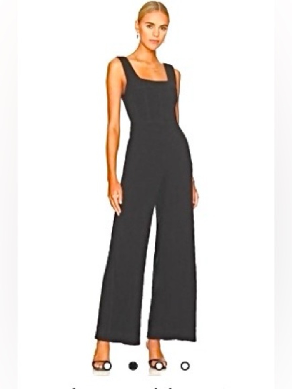 Free People 🆕 Iris Black Wide-Leg Jumpsuit size large